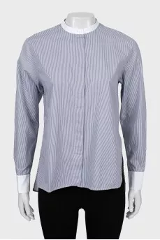 Striped shirt long at the back