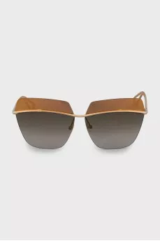 Two-tone sunglasses with gold temples