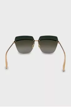 Two-tone sunglasses with gold temples