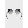 Two tone cat eye sunglasses