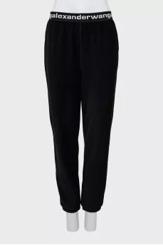 Corduroy joggers with elastic band