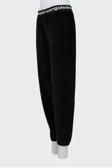Corduroy joggers with elastic band