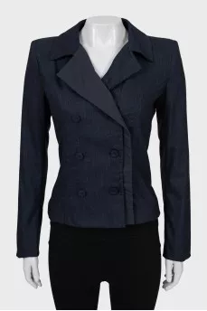 Blue double-breasted jacket