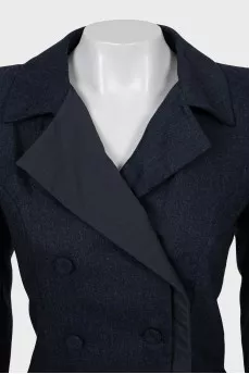 Blue double-breasted jacket