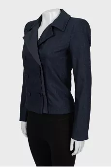 Blue double-breasted jacket