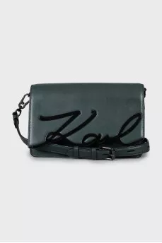 Rectangular crossbody bag with logo