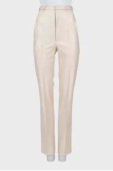 Leather trousers with arrows