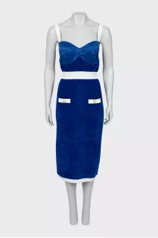 Two tone strappy dress with tag