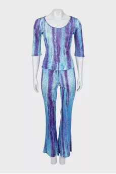 Animal print suit with trousers
