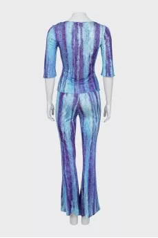 Animal print suit with trousers