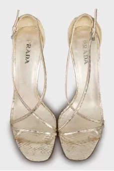 Vintage gold sandals
