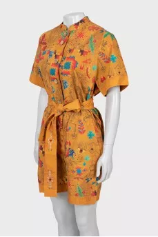 Jumpsuit in print with tag