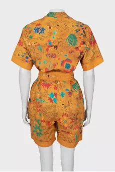 Jumpsuit in print with tag