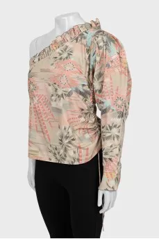 Off Shoulder Blouse With Tag