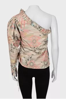 Off Shoulder Blouse With Tag