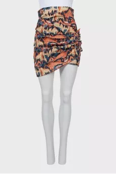 Printed skirt with tag