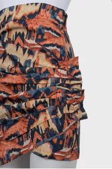 Printed skirt with tag