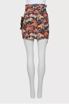 Printed skirt with tag