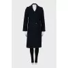 Blue straight cut coat