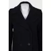 Blue straight cut coat