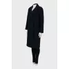 Blue straight cut coat