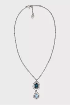 Silver pendant with crystal drops