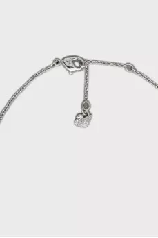Silver pendant with crystal drops