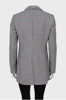 Checkered jacket with fitted cut