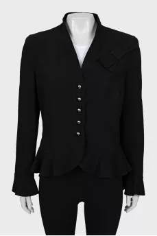 Jacket with buttons decorated with a bow