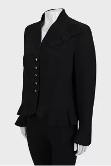 Jacket with buttons decorated with a bow
