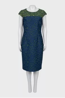 Fitted dress with floral print
