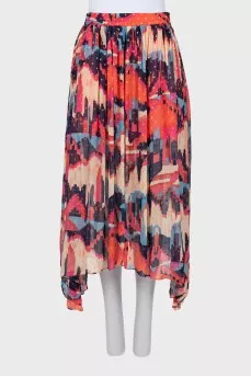 Fitted midi skirt with tag