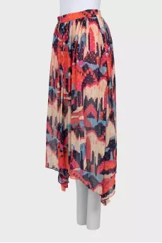 Fitted midi skirt with tag