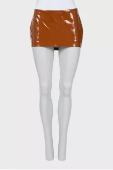 Brown mini skirt with tag