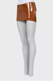 Brown mini skirt with tag