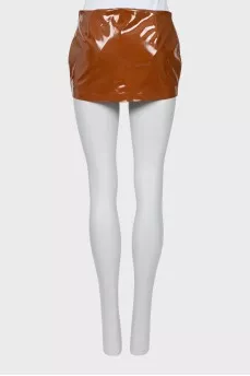 Brown mini skirt with tag