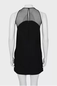 A-line dress with mesh top