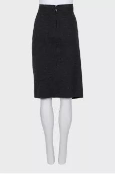 Wool skirt with frills