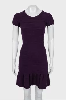 Short Sleeve Ribbed Dress