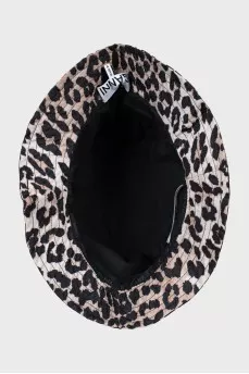 Panama hat in animal print