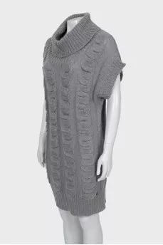 Knitted dress with textured pattern