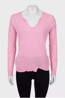 Pink jumper with perforation