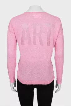 Pink jumper with perforation
