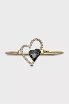 Gold bracelet with crystals