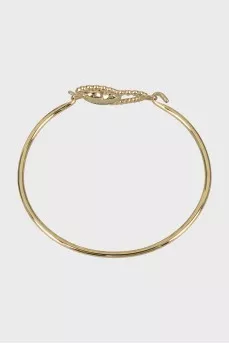 Gold bracelet with crystals