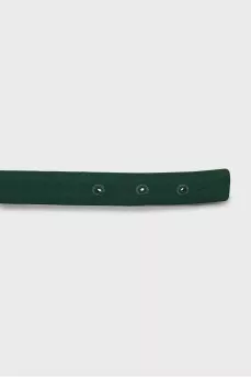 Textile belt with gold buckle