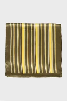Silk scarf with striped print