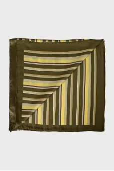 Silk scarf with striped print
