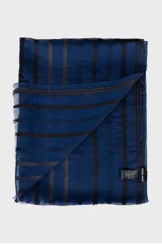 Semi-sheer striped scarf