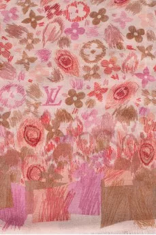 Scarf with brand logo print